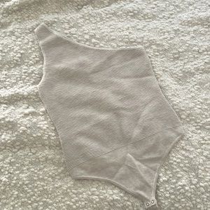 Like New Abercrombie One Shoulder Knit Bodysuit